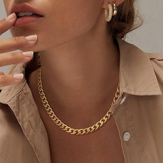 Cavaro™ | Thick Cuban Link Gold Necklace